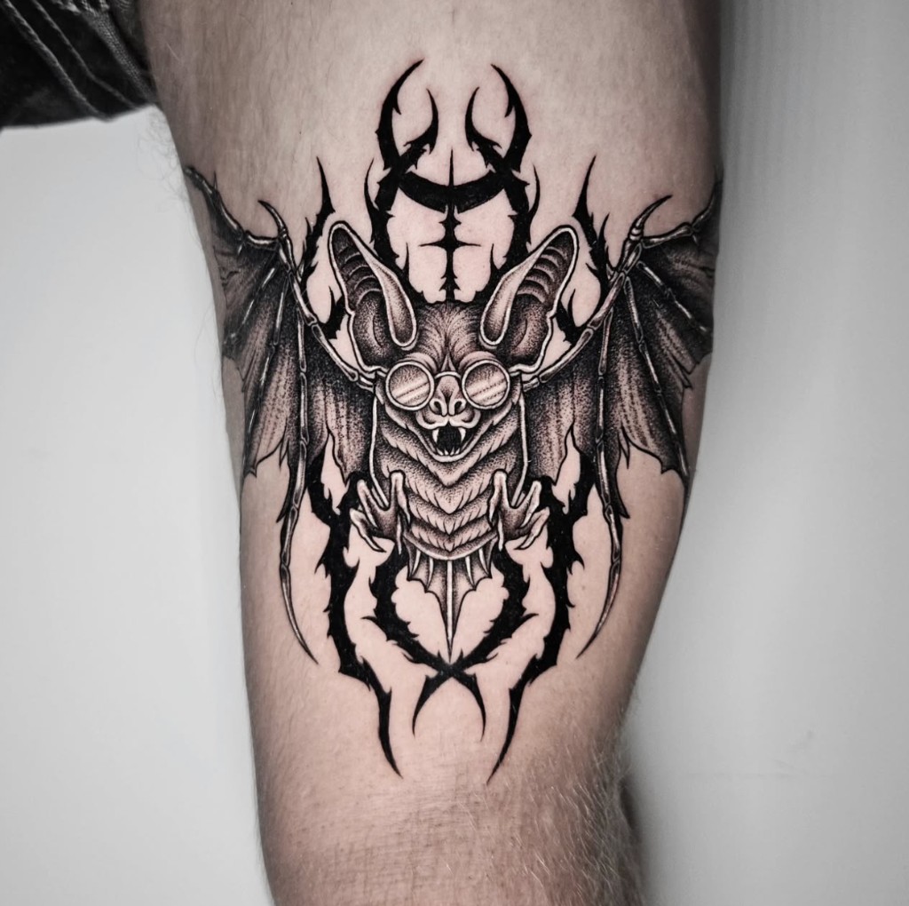 Tattoo work — steampunk bat