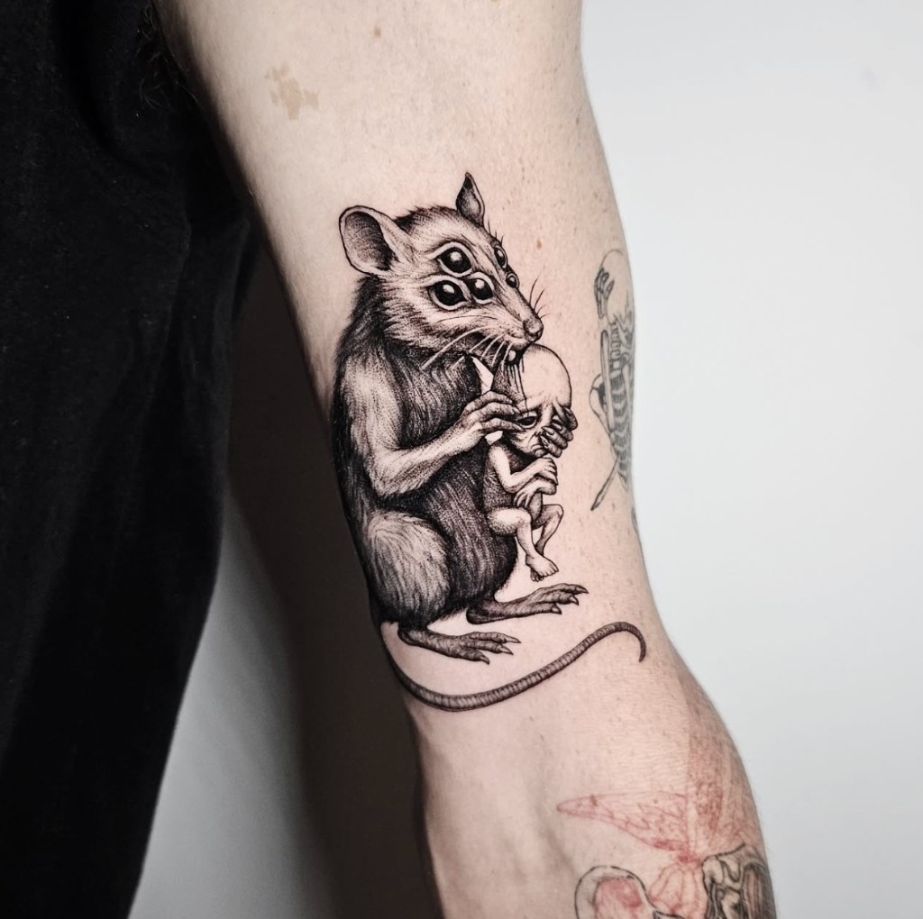 Tattoo work — illustrative rat
