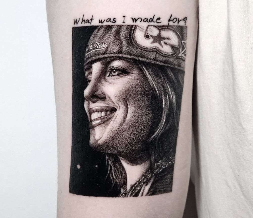 Tattoo work — portrait with cap
