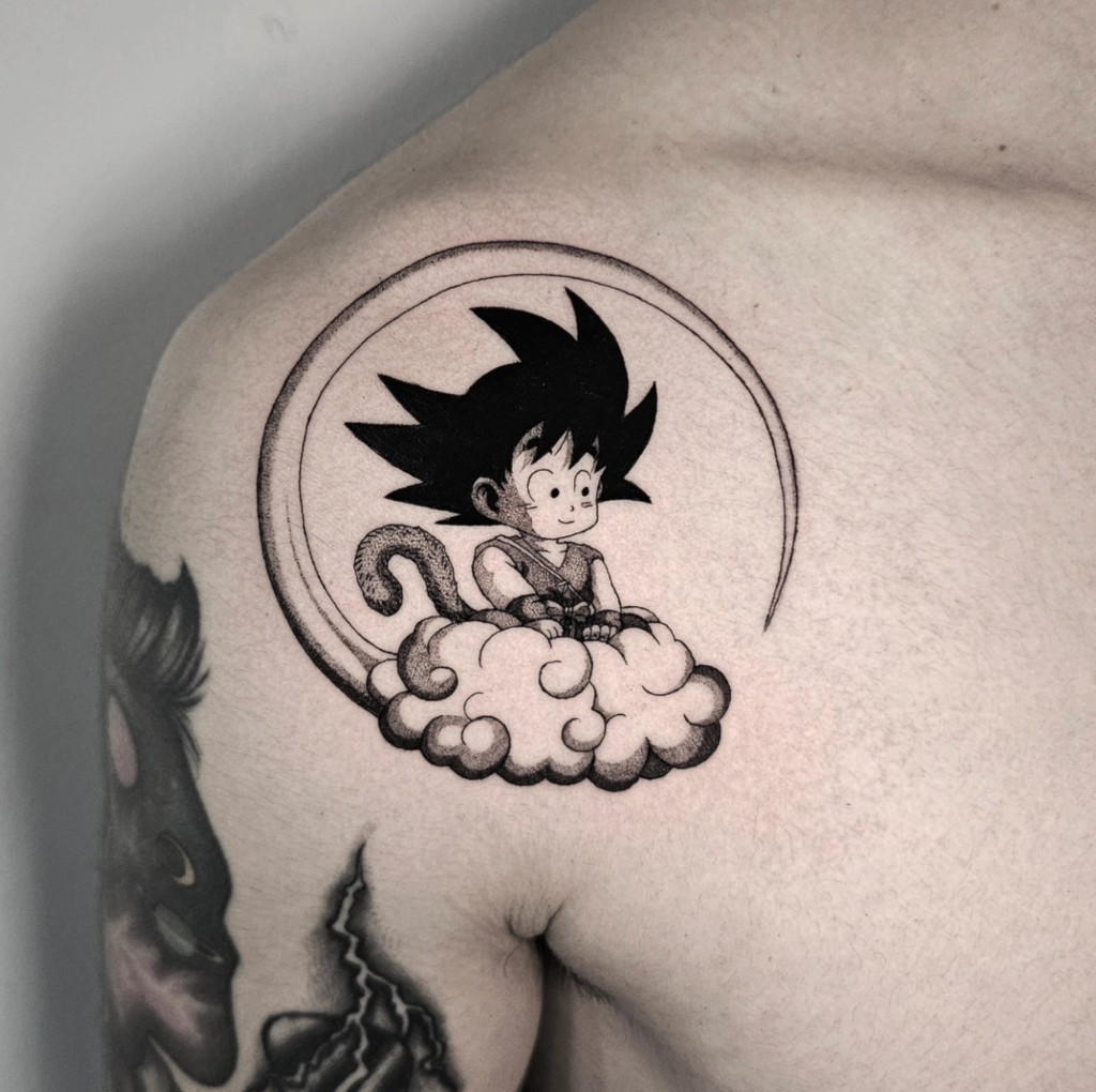 Tattoo work — Goku on Nimbus